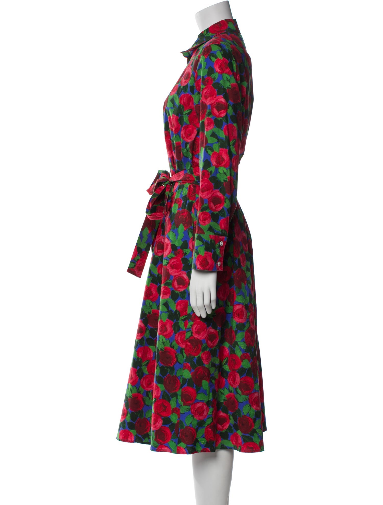 Carolina Herrera Floral Print Midi Length Dress