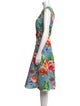 Carolina Herrera Floral Print Midi Length Dress