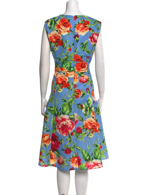 Carolina Herrera Floral Print Midi Length Dress