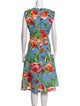Carolina Herrera Floral Print Midi Length Dress