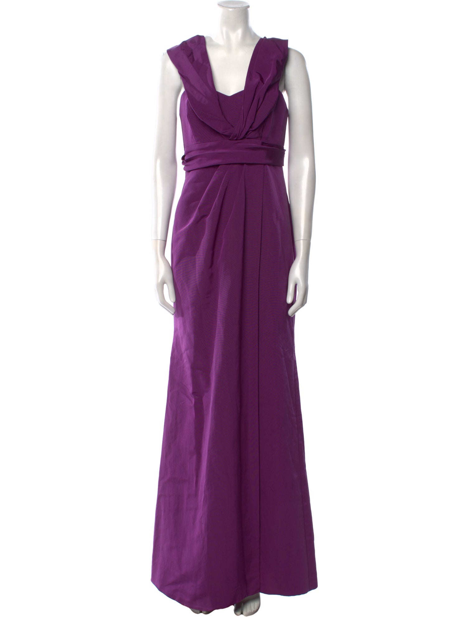 Carolina Herrera Cowl Neck Long Dress