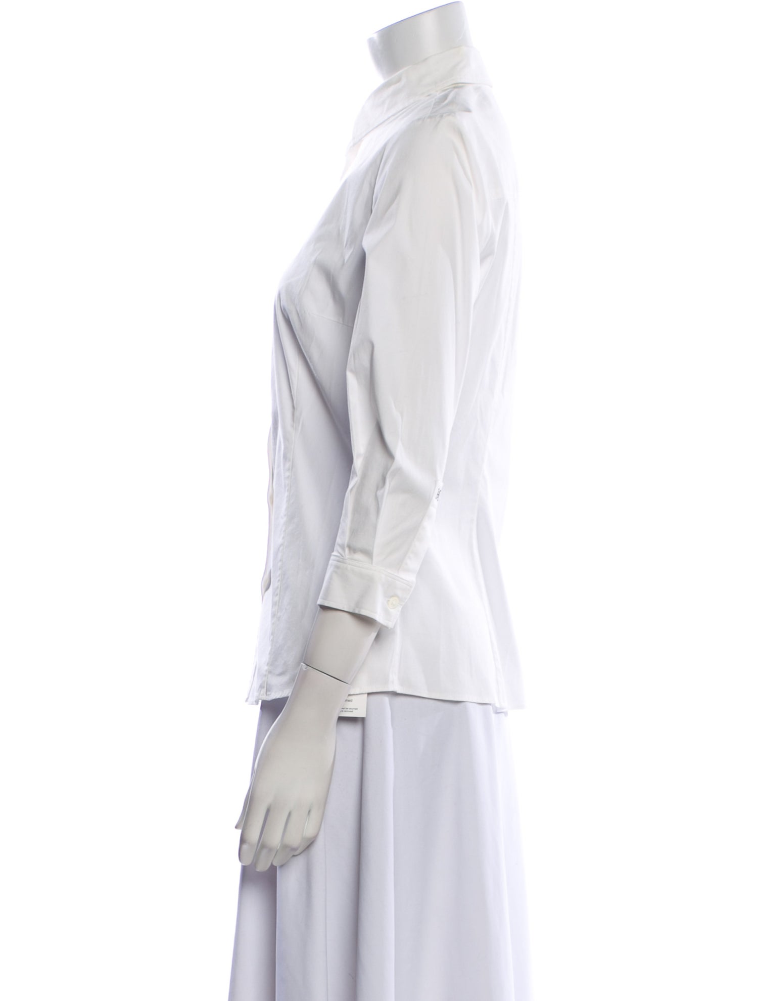 Carolina Herrera Three-Quarter Sleeve Button-Up Top