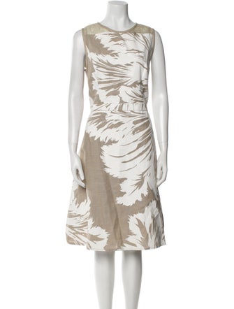 Carolina Herrera Linen Knee-Length Dress