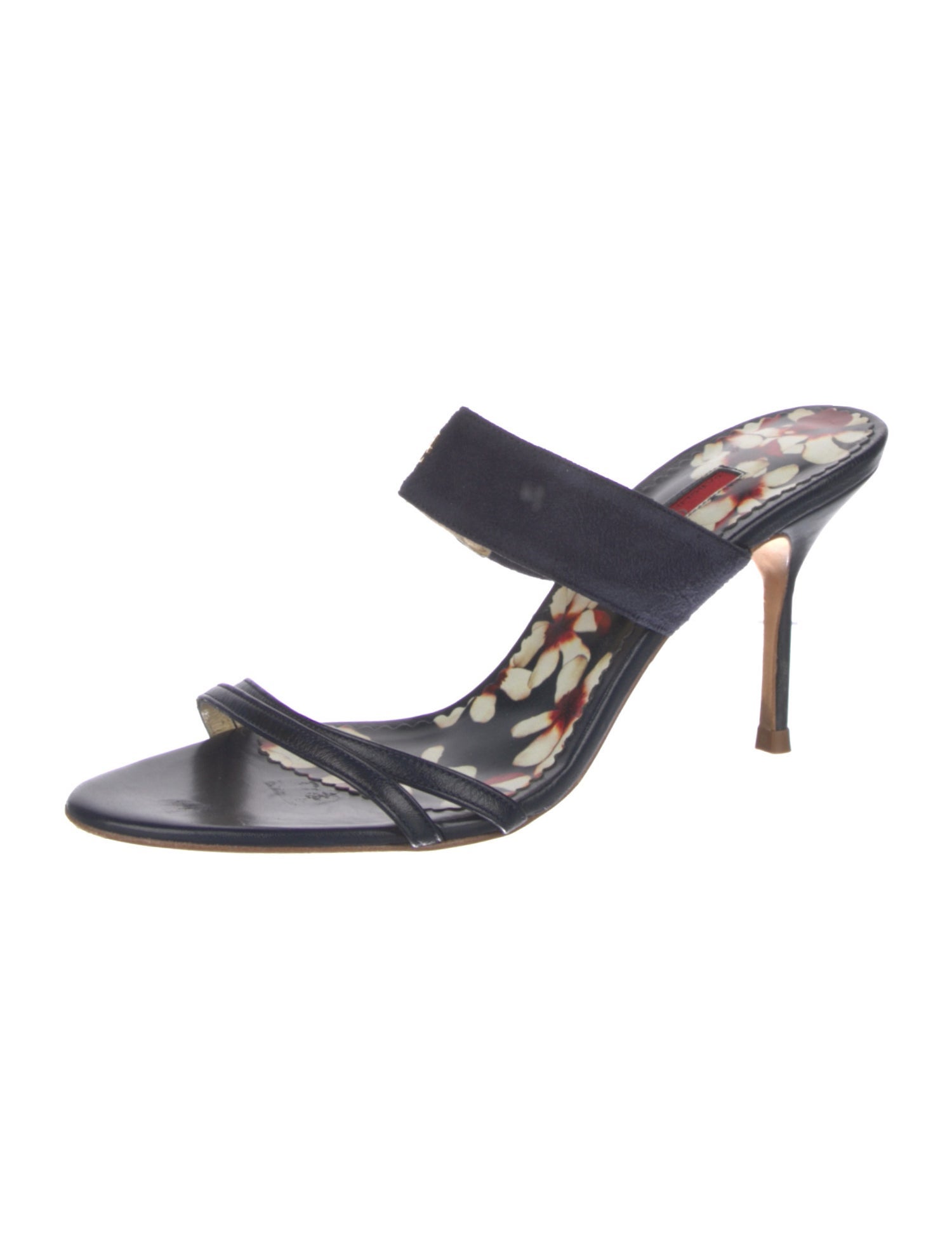 Carolina Herrera Leather Slides