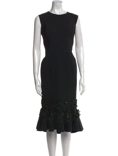 Carolina Herrera Wool Midi Length Dress