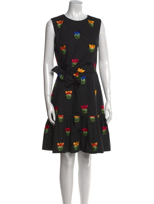 Carolina Herrera Floral Print Knee-Length Dress
