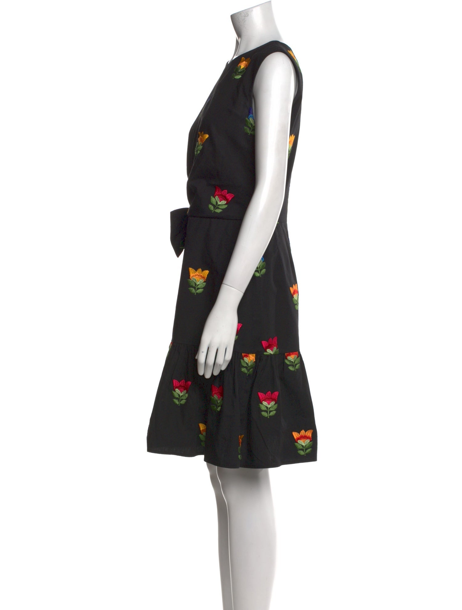 Carolina Herrera Floral Print Knee-Length Dress