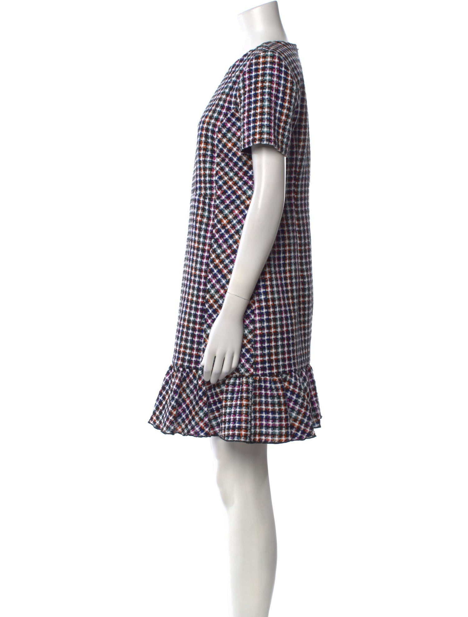Carolina Herrera Plaid Print Mini Dress