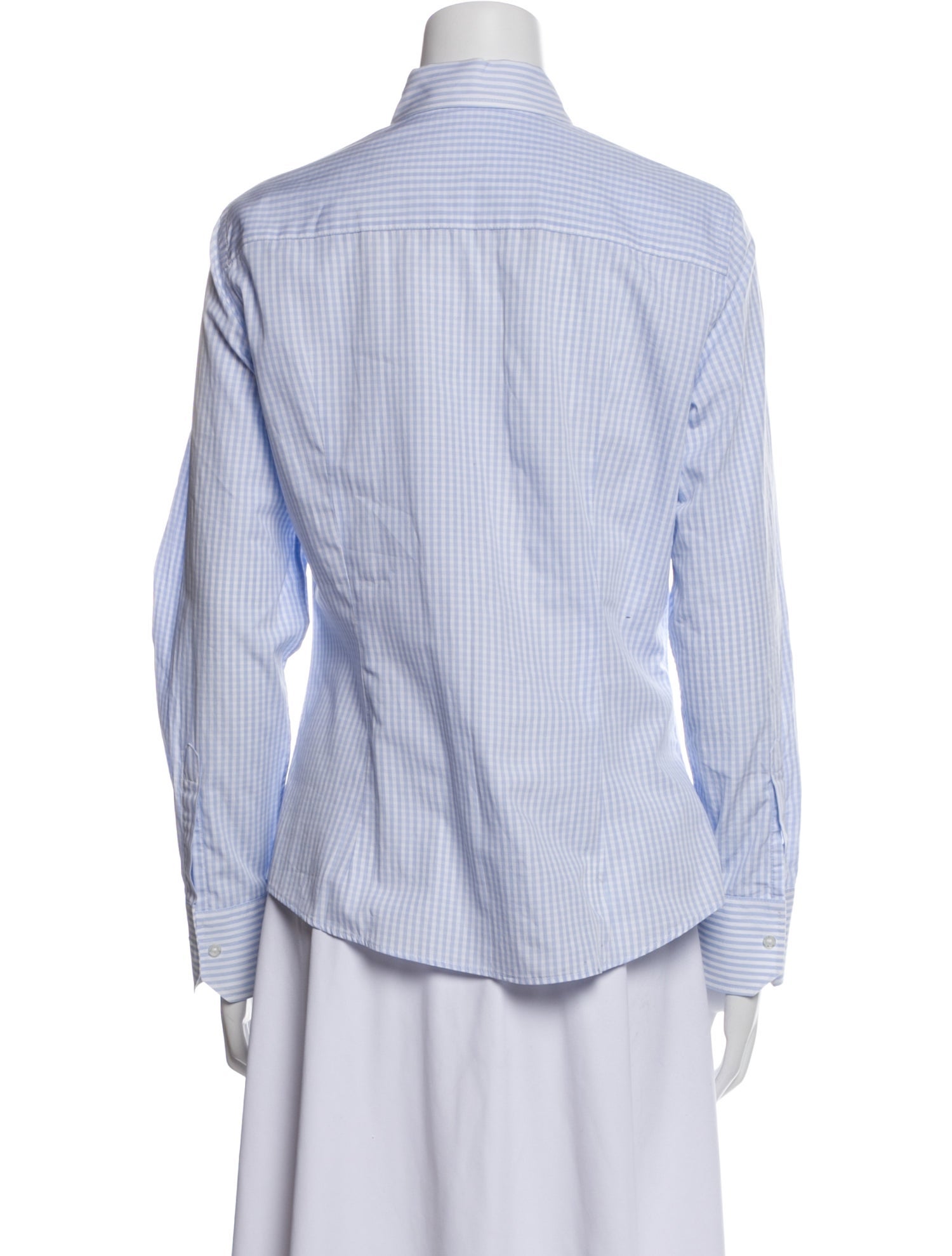 Carolina Herrera Striped Long Sleeve Button-Up Top