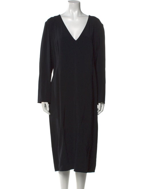 Carolina Herrera V-Neck Midi Length Dress