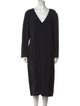 Carolina Herrera V-Neck Midi Length Dress