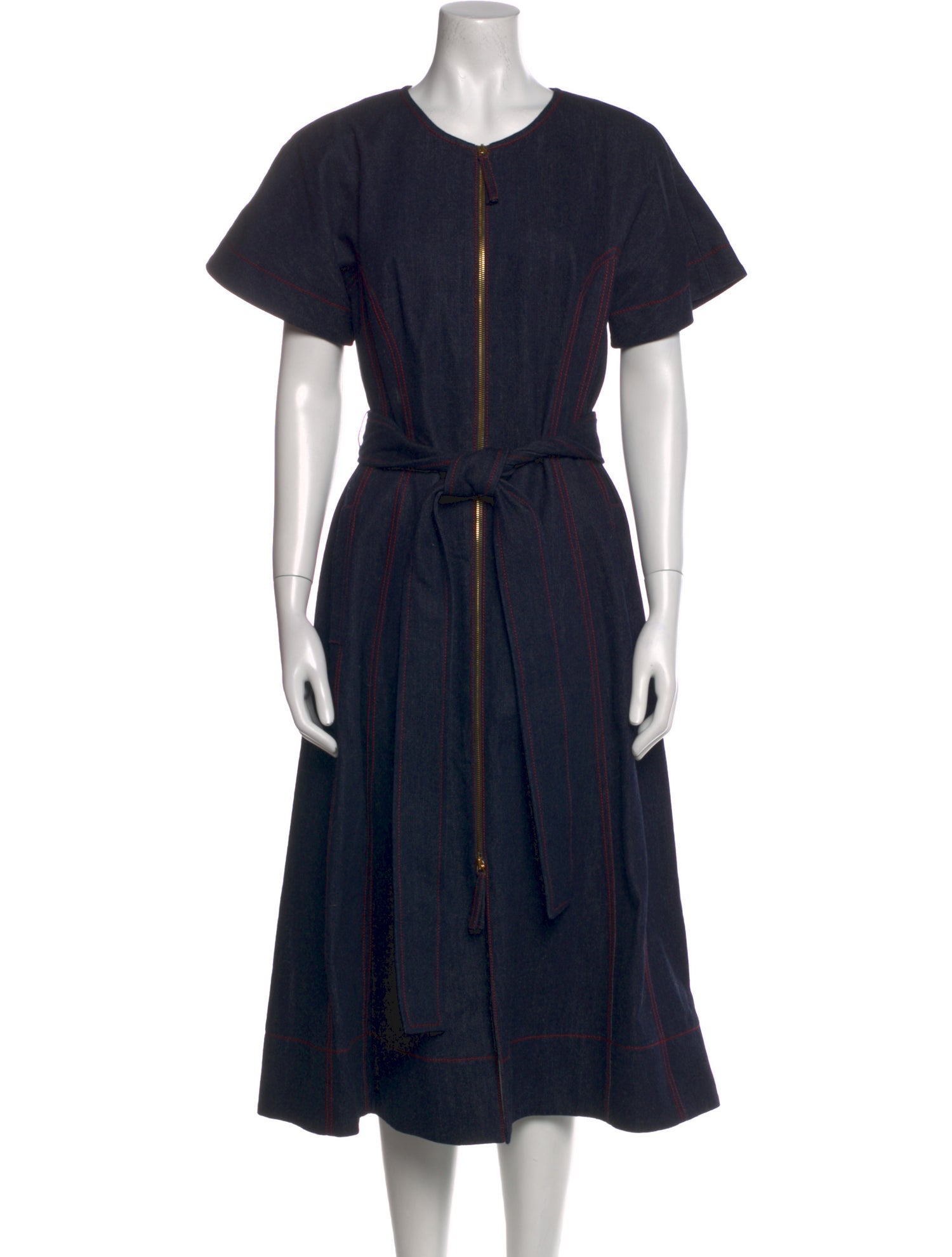 Carolina Herrera Crew Neck Midi Length Dress