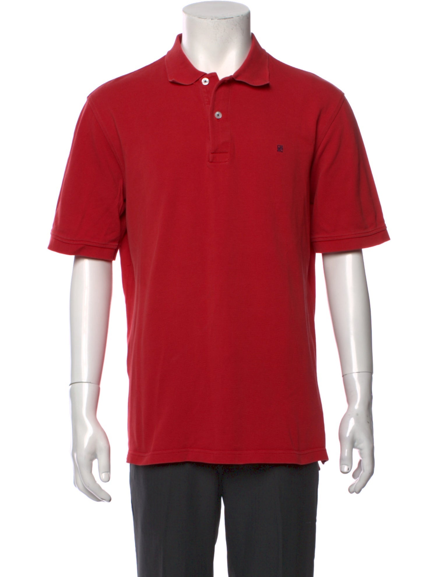 Carolina Herrera Collar Short Sleeve Polo Shirt
