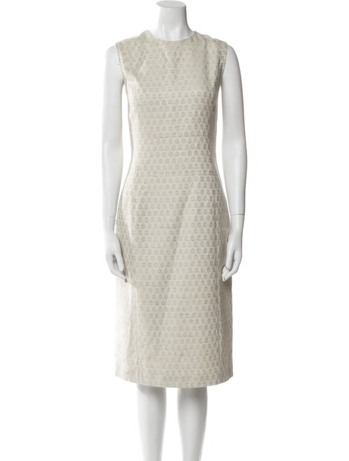 Carolina Herrera Printed Distressed Accents Dress Set