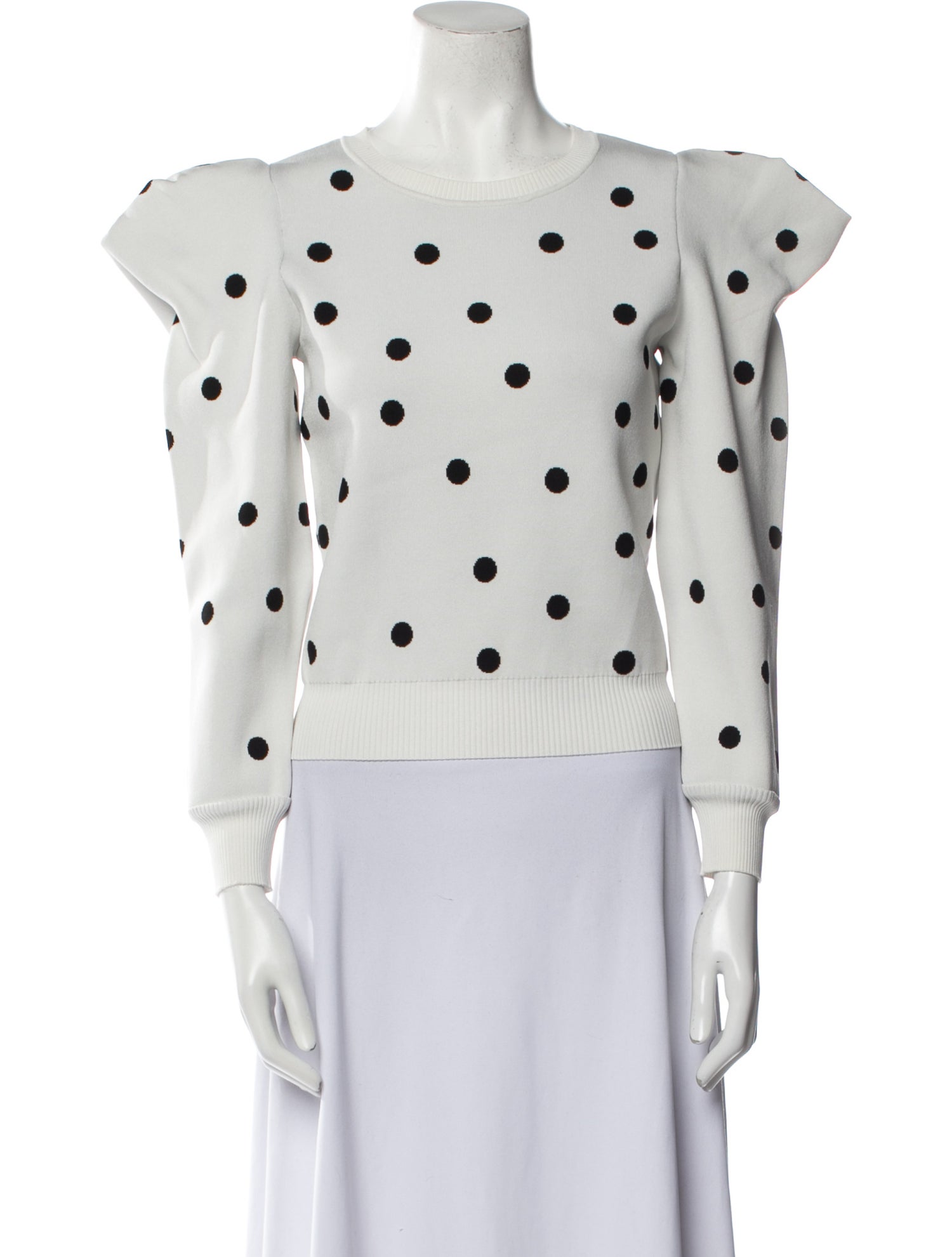 Carolina Herrera Polka Dot Print Crew Neck Sweatshirt