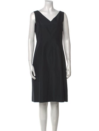 Carolina Herrera V-Neck Knee-Length Dress
