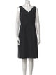 Carolina Herrera V-Neck Knee-Length Dress