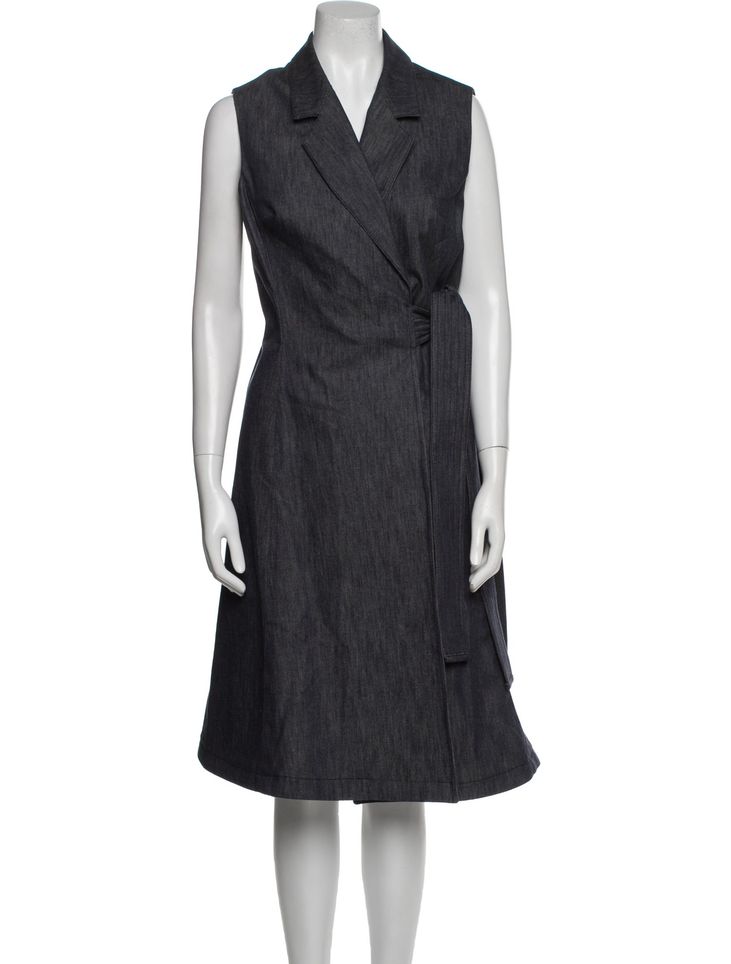 Carolina Herrera V-Neck Midi Length Dress