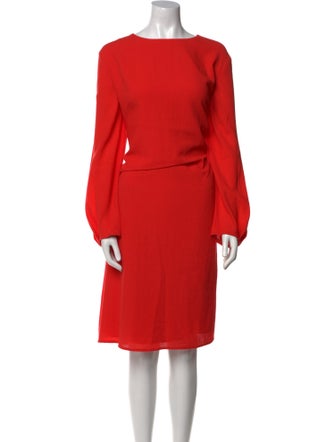 Carolina Herrera Virgin Wool Midi Length Dress