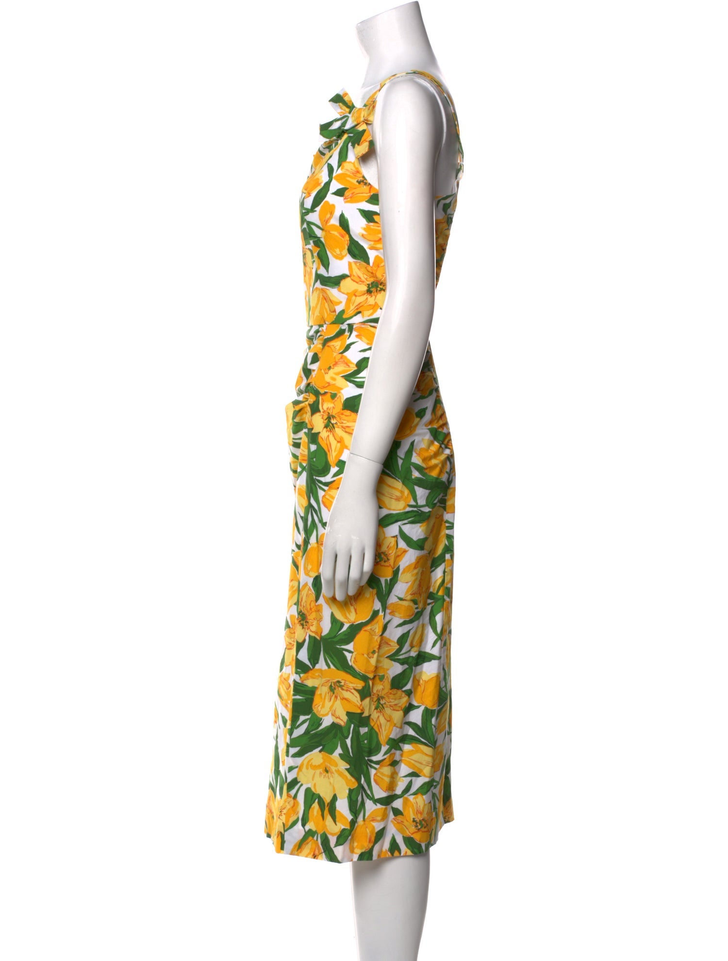Carolina Herrera Floral Print Midi Length Dress