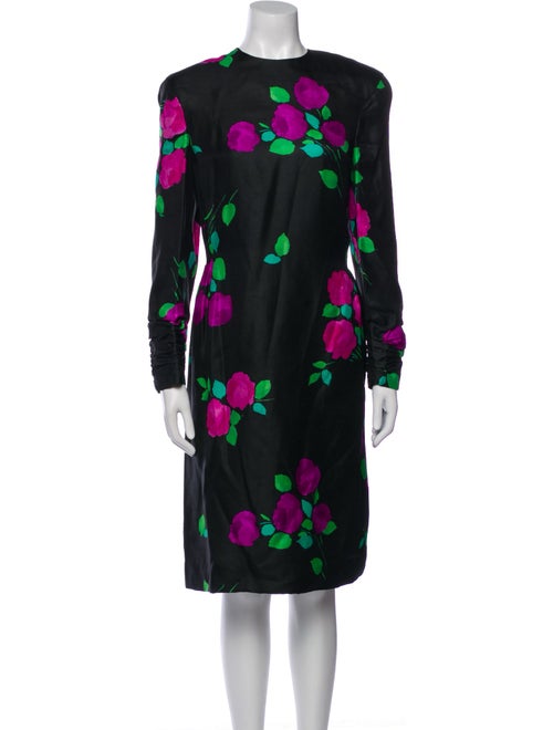 Carolina Herrera Floral Print Midi Length Dress