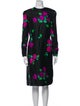 Carolina Herrera Floral Print Midi Length Dress