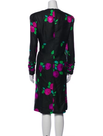 Carolina Herrera Floral Print Midi Length Dress