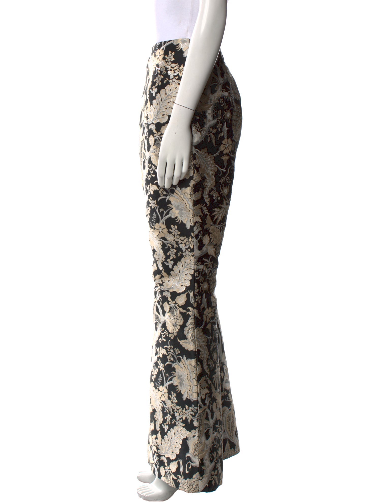 Carolina Herrera Floral Print Wide Leg Pants