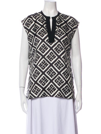 Carolina Herrera Printed V-Neck Tunic