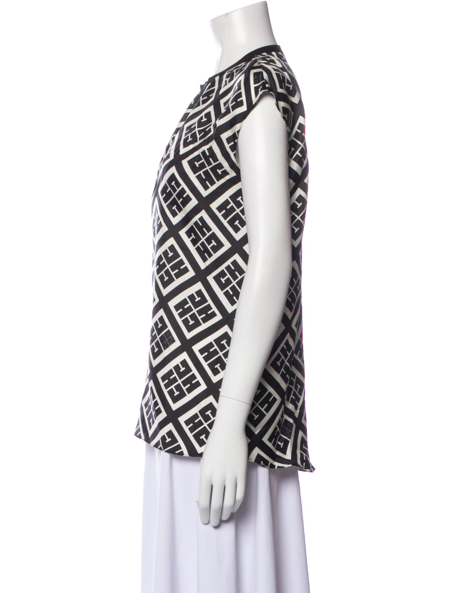 Carolina Herrera Printed V-Neck Tunic