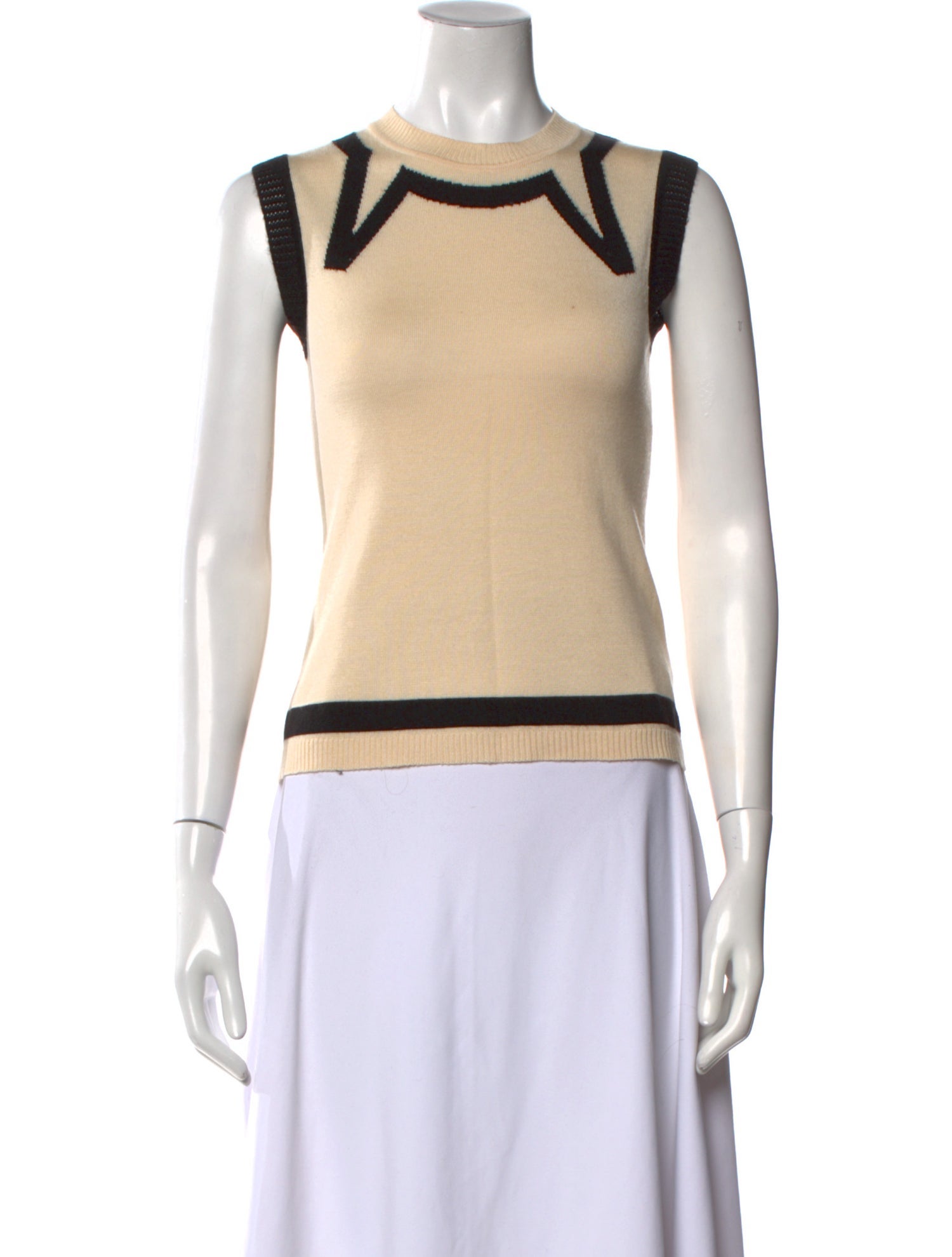 Carolina Herrera Cashmere Colorblock Pattern Sweater