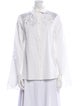 Carolina Herrera Long Sleeve Button-Up Top
