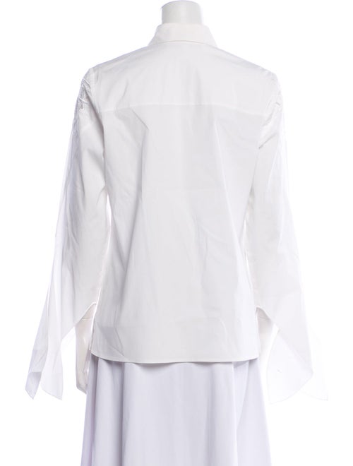 Carolina Herrera Long Sleeve Button-Up Top