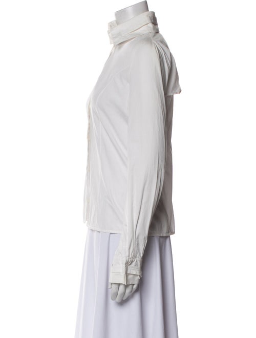 Carolina Herrera Long Sleeve Button-Up Top