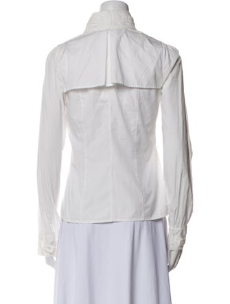 Carolina Herrera Long Sleeve Button-Up Top