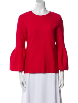 Carolina Herrera Virgin Wool Crew Neck Top
