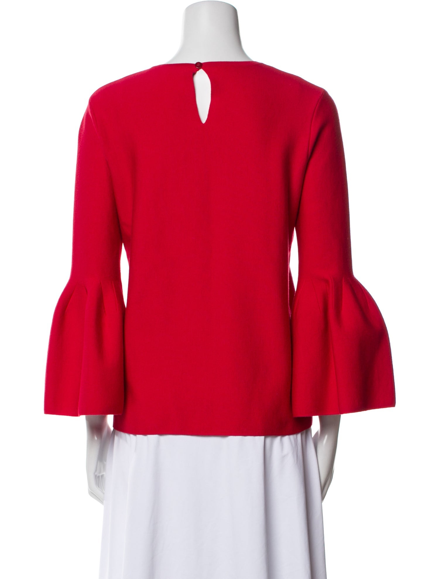 Carolina Herrera Virgin Wool Crew Neck Top