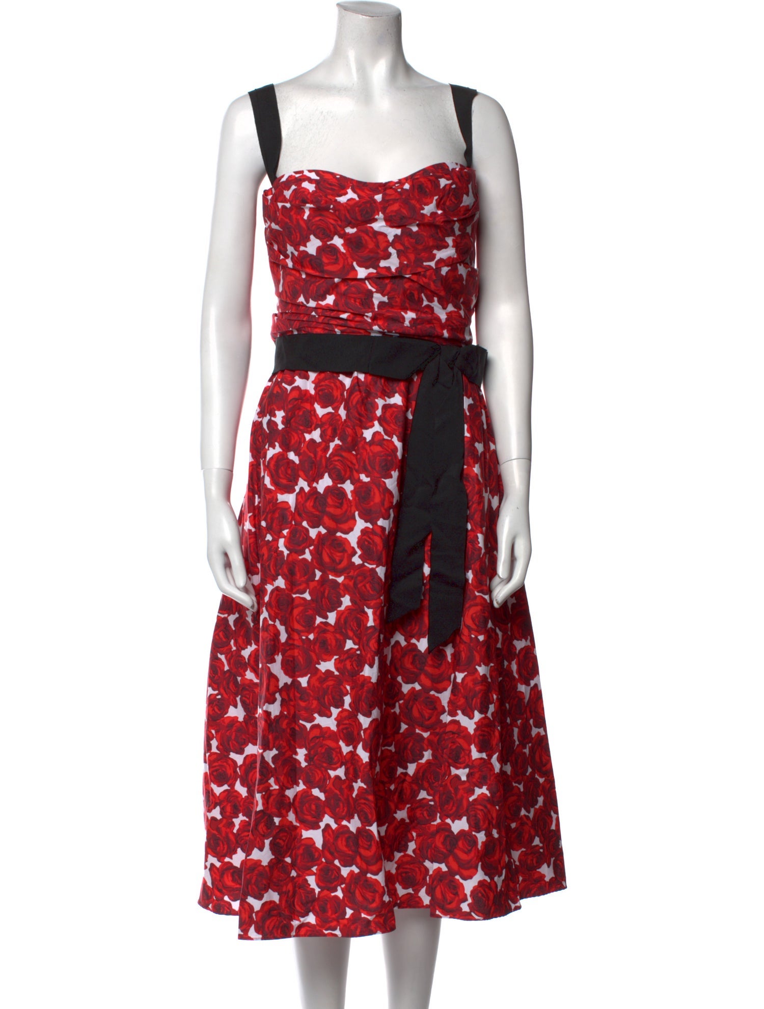 Carolina Herrera Floral Print Midi Length Dress