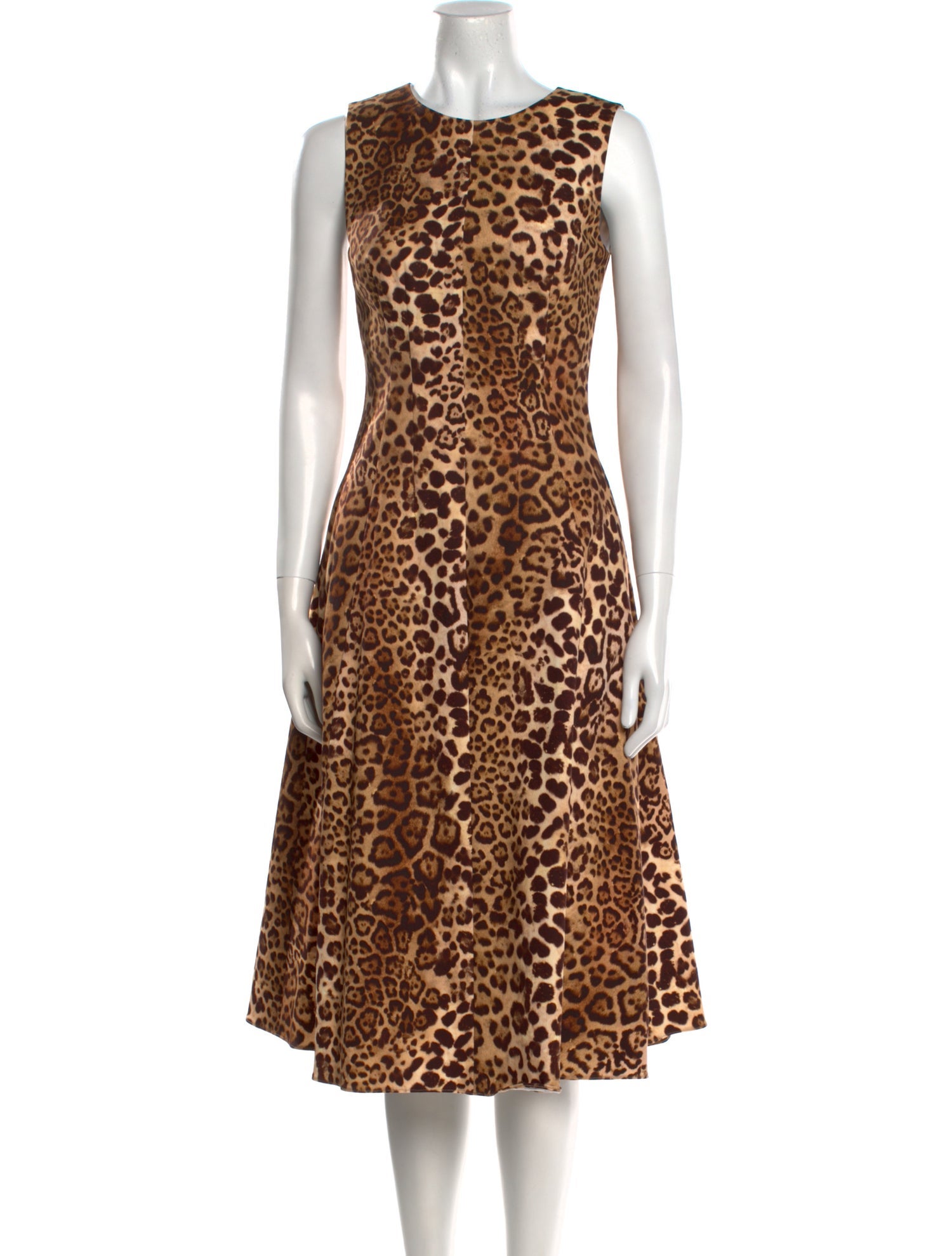 Carolina Herrera Animal Print Midi Length Dress