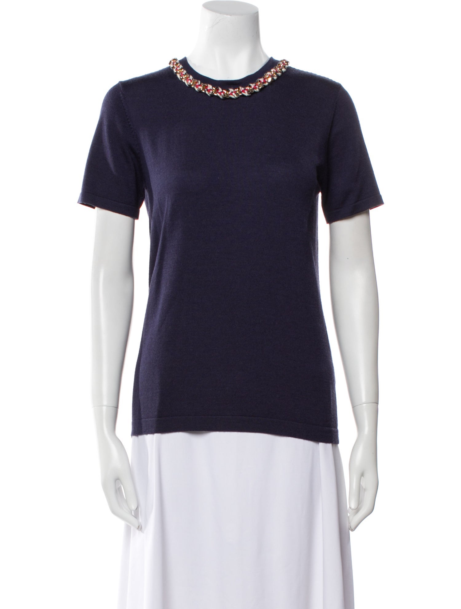 Carolina Herrera Virgin Wool Crew Neck Sweater