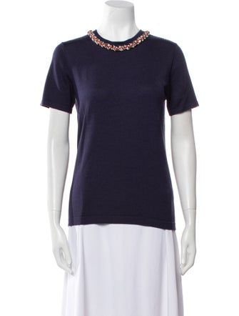 Carolina Herrera Virgin Wool Crew Neck Sweater