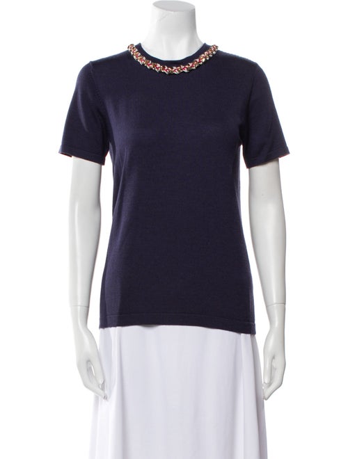 Carolina Herrera Virgin Wool Crew Neck Sweater