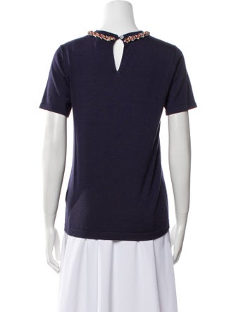 Carolina Herrera Virgin Wool Crew Neck Sweater