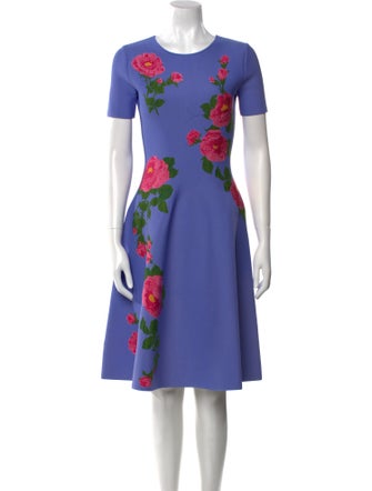 Carolina Herrera Printed Knee-Length Dress