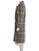 Carolina Herrera Wool Plaid Print Coat