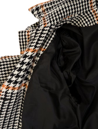 Carolina Herrera Wool Plaid Print Coat