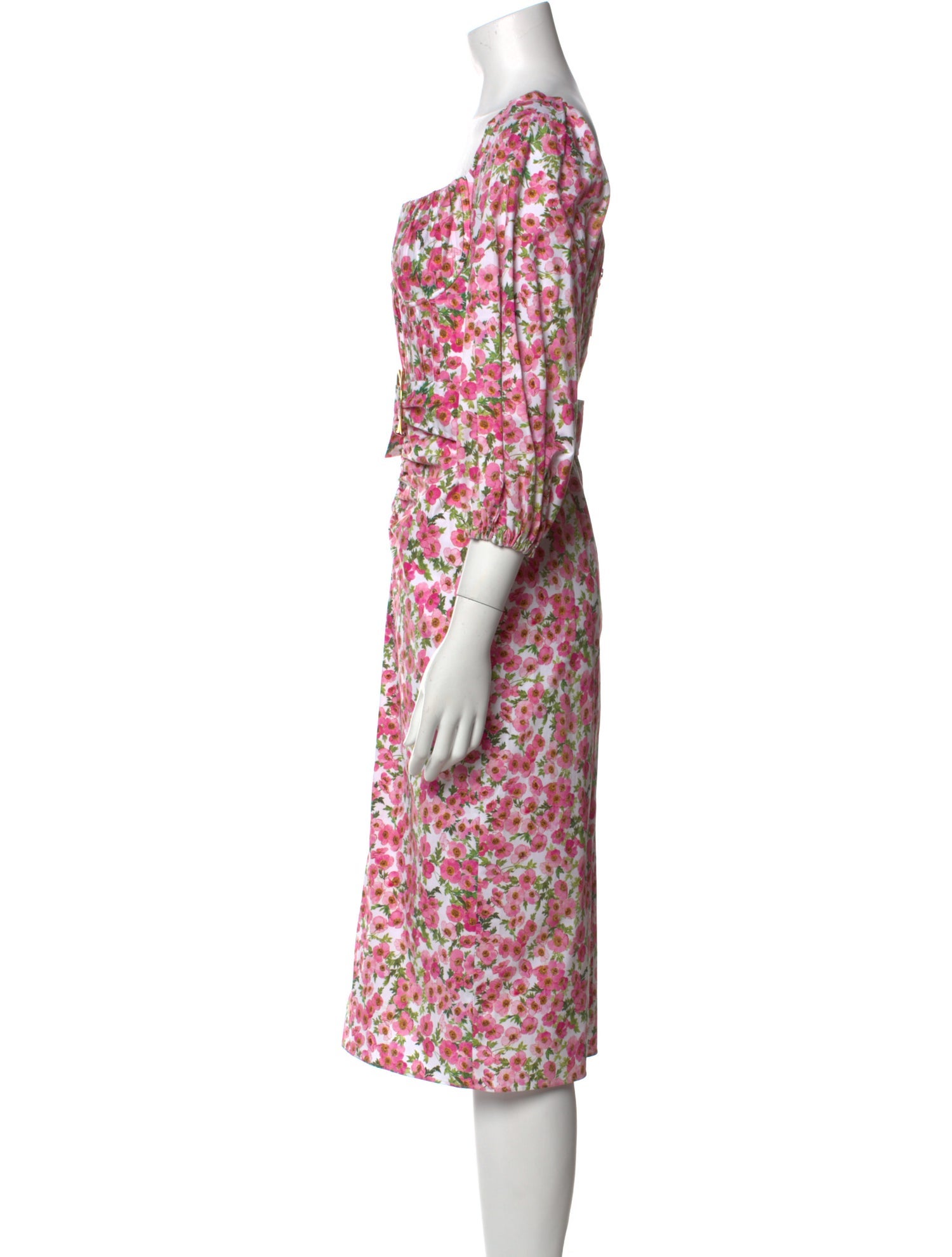 Carolina Herrera Floral Print Knee-Length Dress