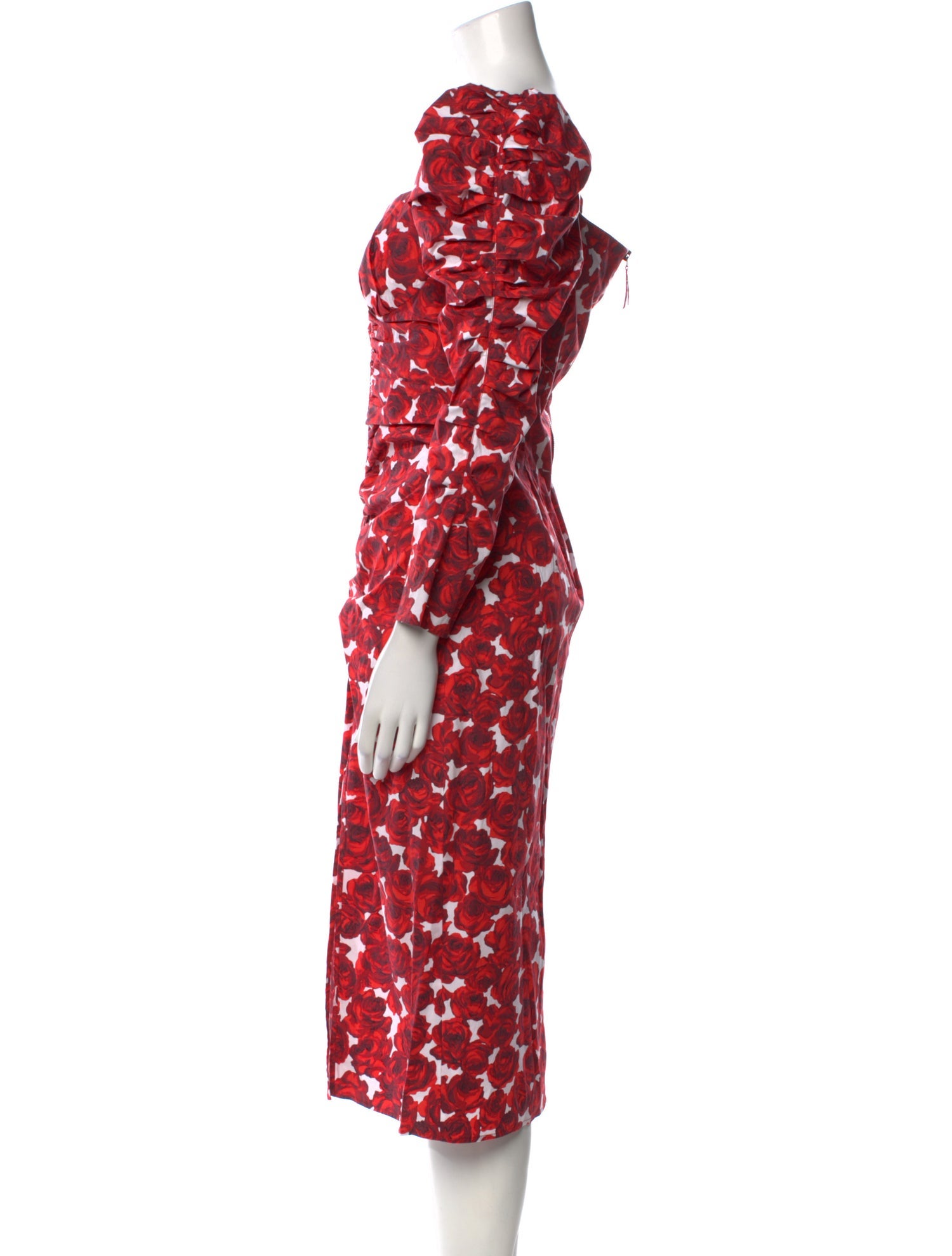 Carolina Herrera Floral Print Midi Length Dress
