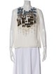 Carolina Herrera Silk Graphic Print Top