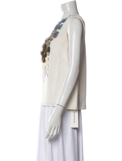 Carolina Herrera Silk Graphic Print Top